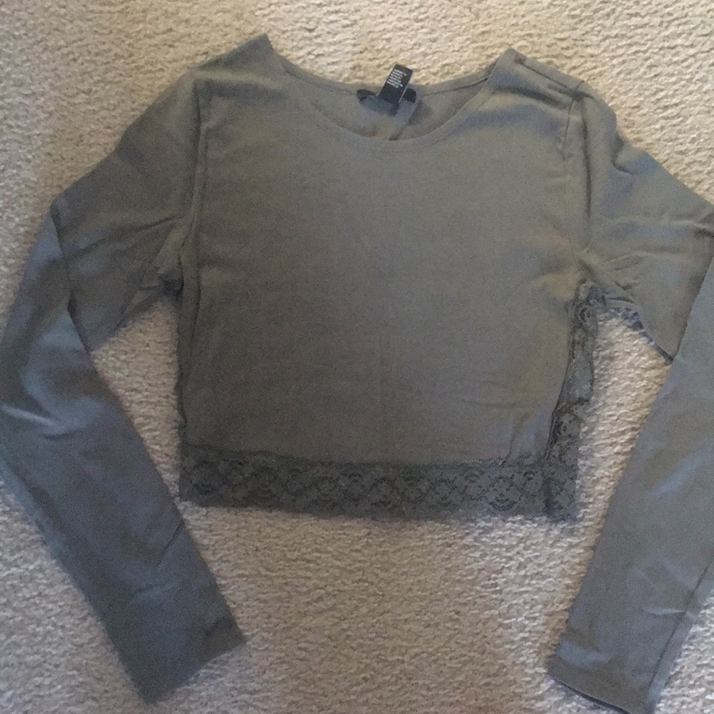 Forever21 light green cropped top